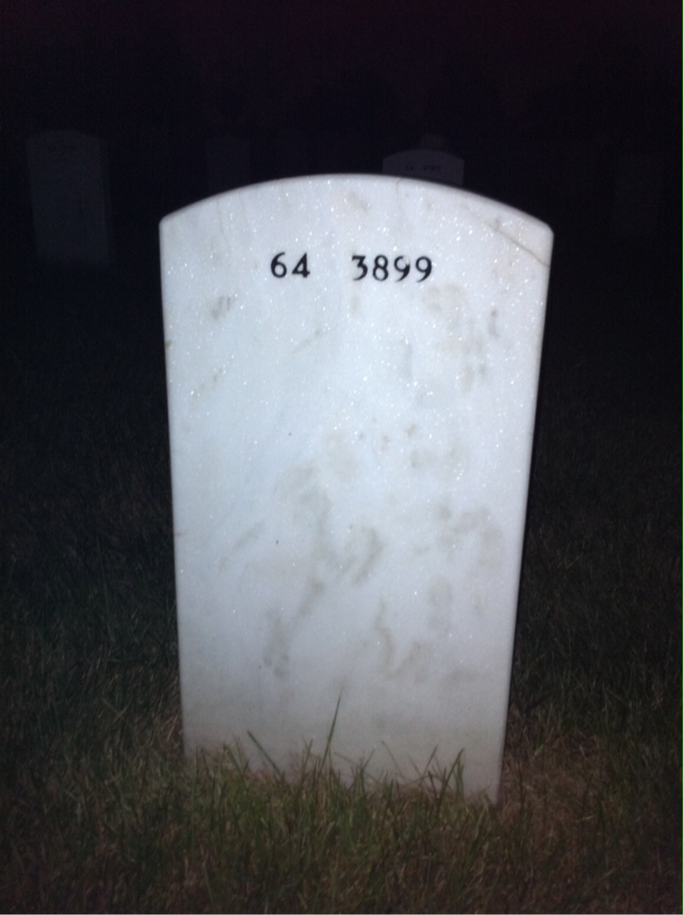 Back of headstone — George Braxton
