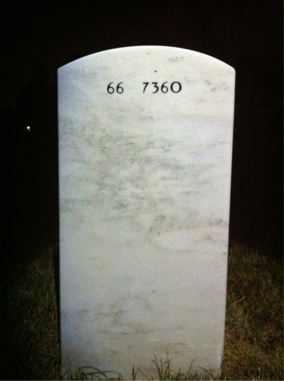 Back of headstone — Fred Smith