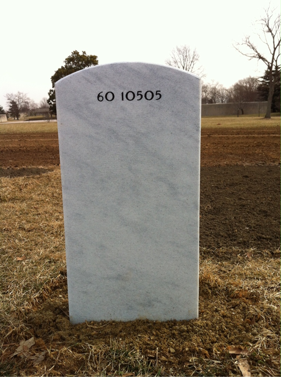 Back of headstone — Patrick Hawkins