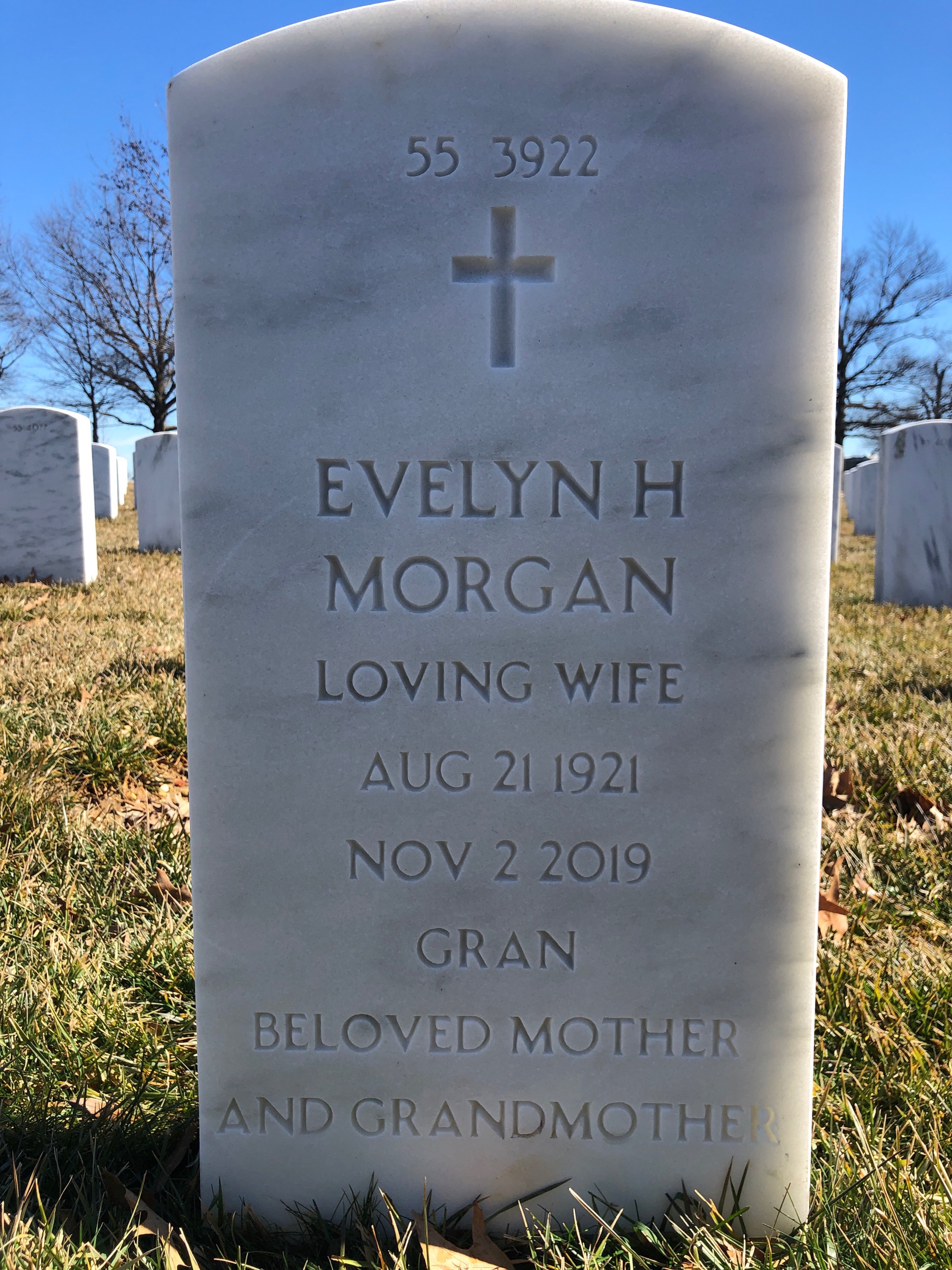 Back of headstone — Henry Morgan