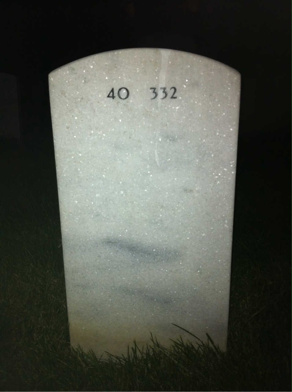 Back of headstone — Jack Keehn