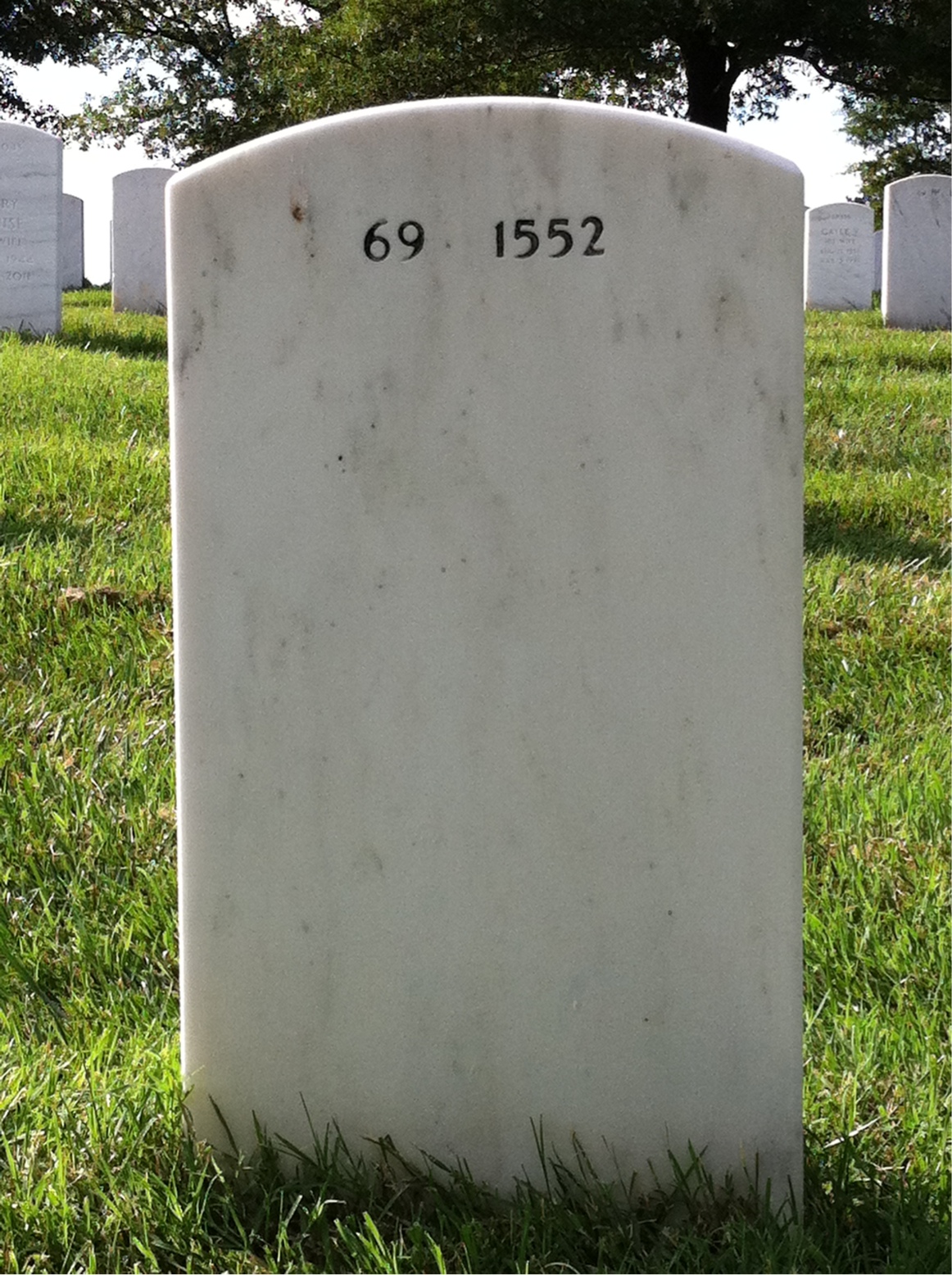 Back of headstone — Julius Eldridge
