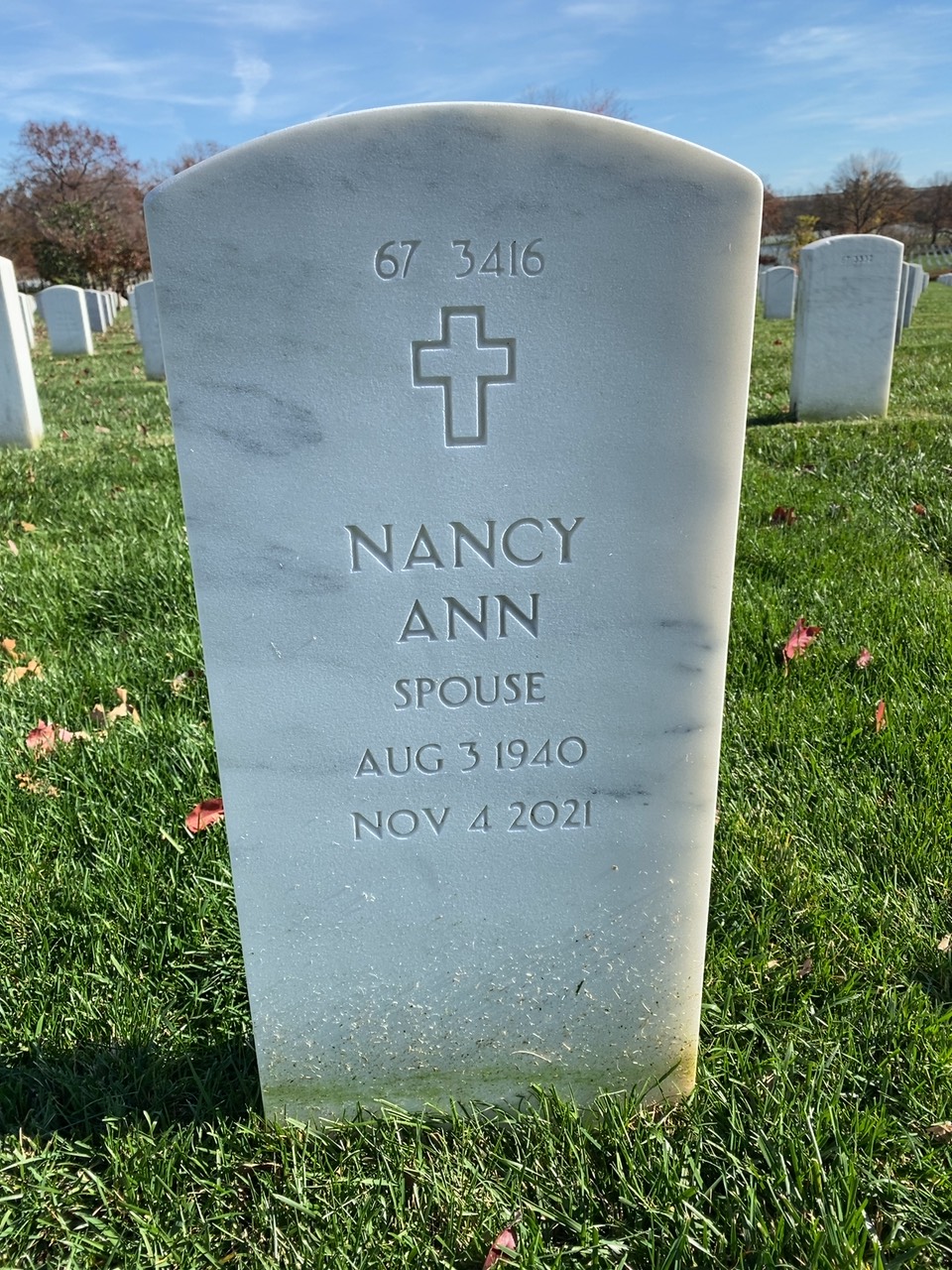 Back of headstone — Stanley Wayne Grant