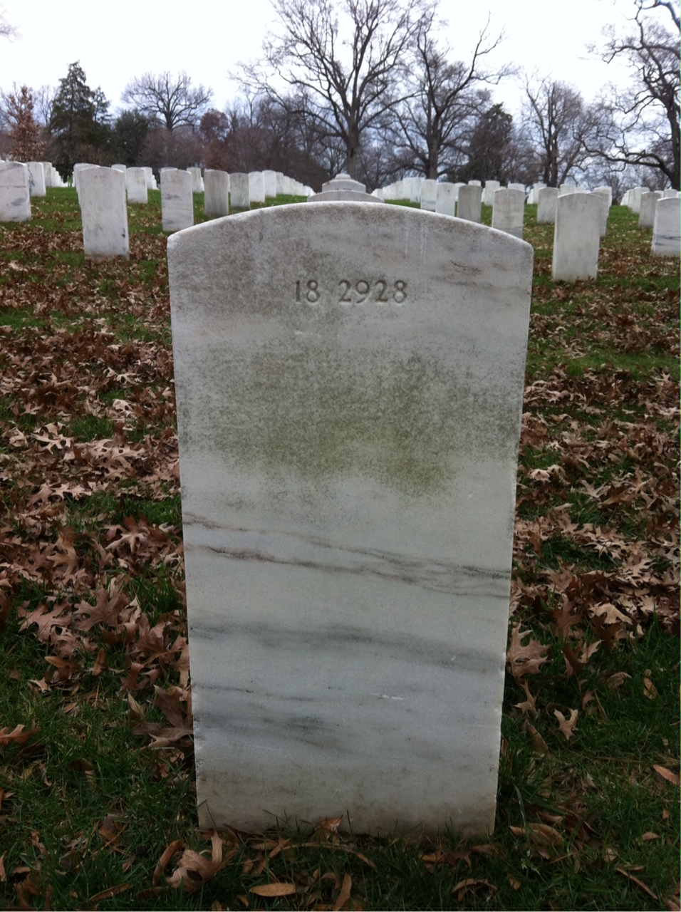 Back of headstone — Ben Barrett