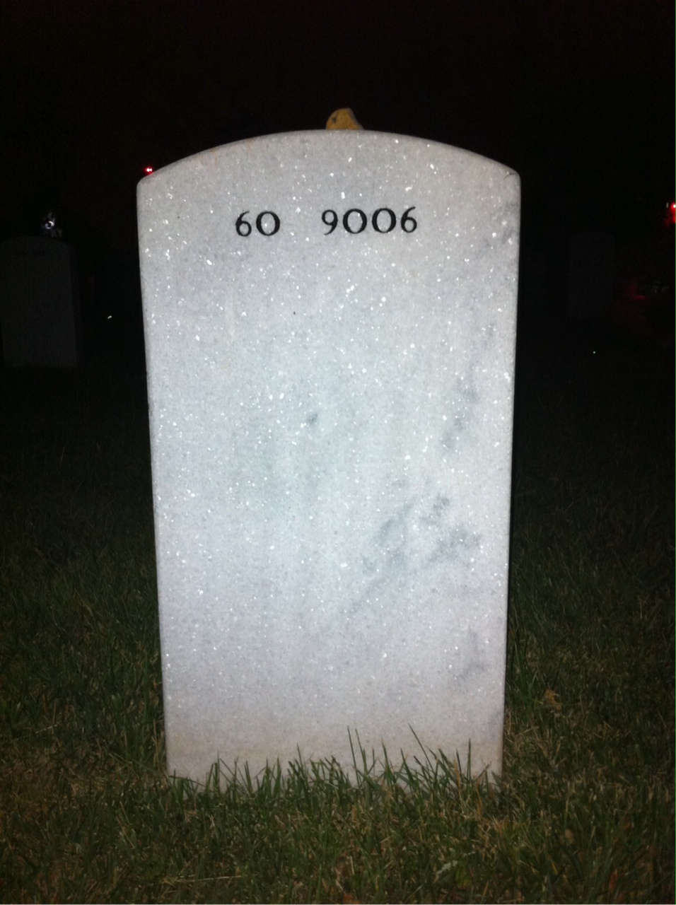 Back of headstone — Gerald Lake