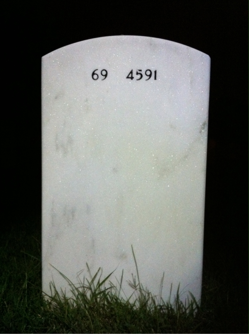 Back of headstone — George Horvath