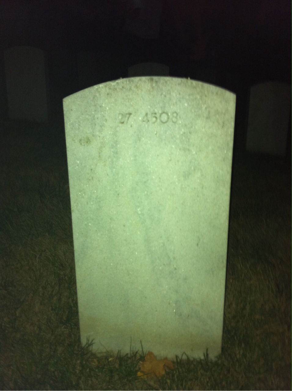 Back of headstone — H Anderson