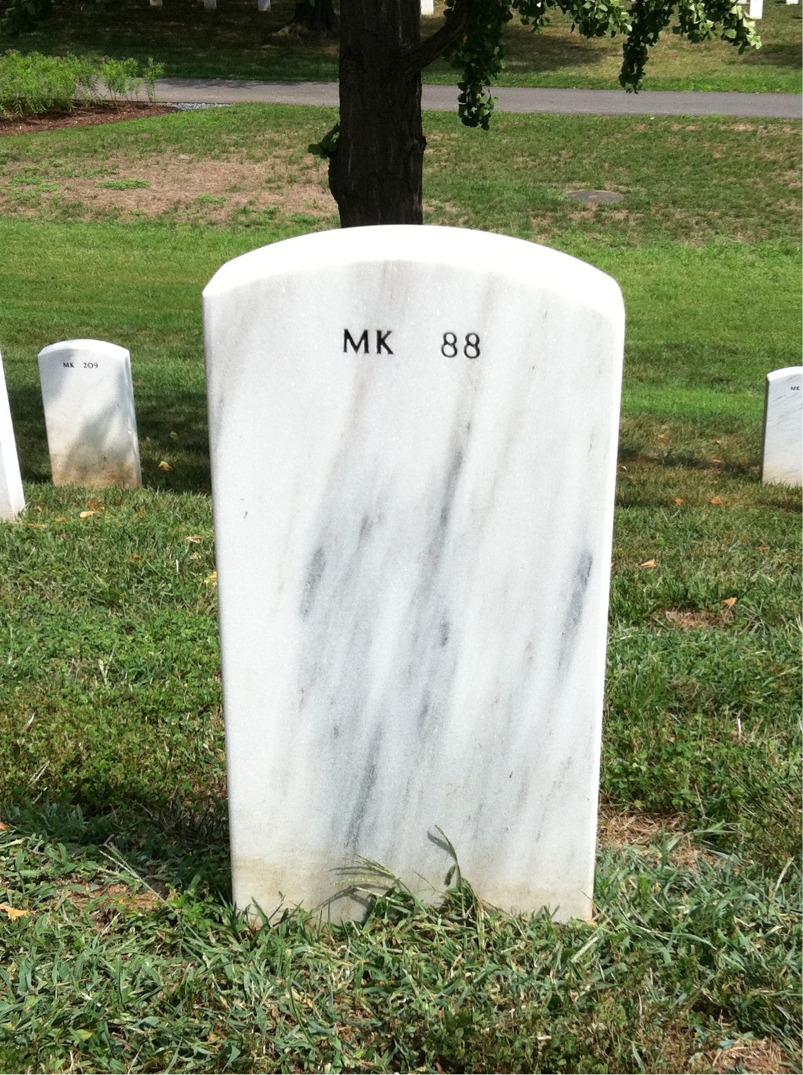 Back of headstone — Cecil Kendrick