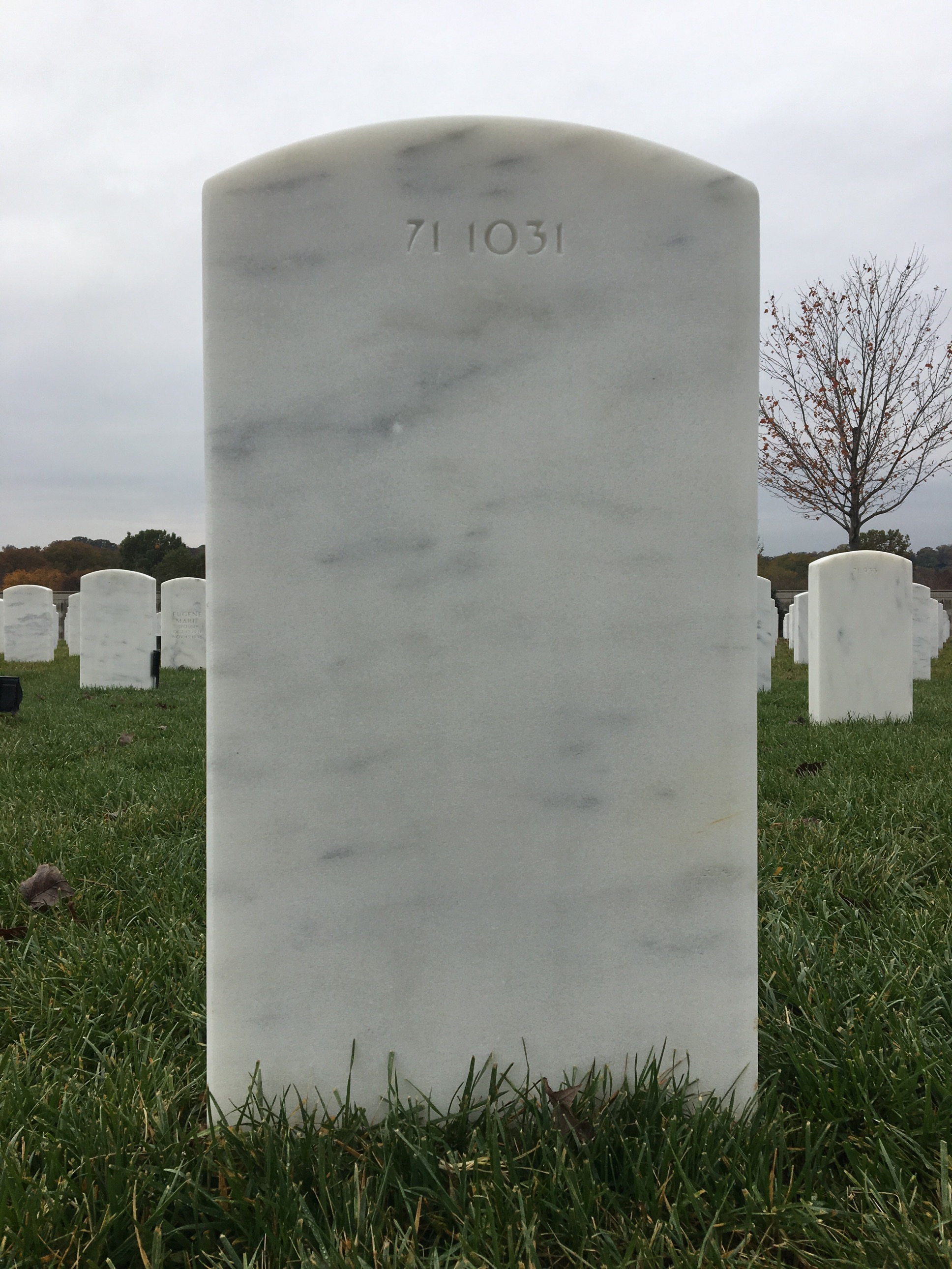 Back of headstone — Renald Mitchell