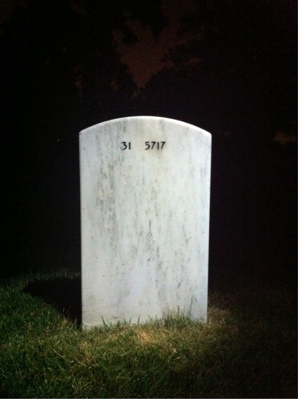 Back of headstone — Robert Pyles