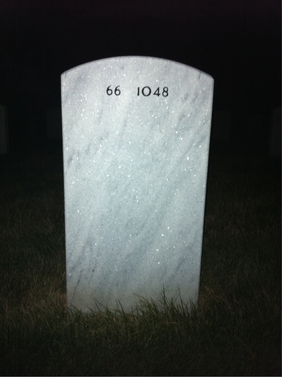 Back of headstone — Walter Carney