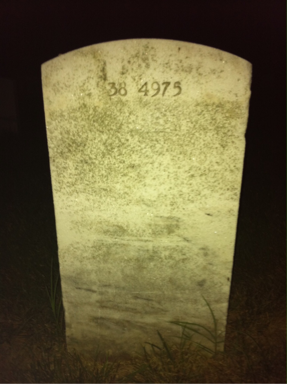 Back of headstone — Charteris Anderson