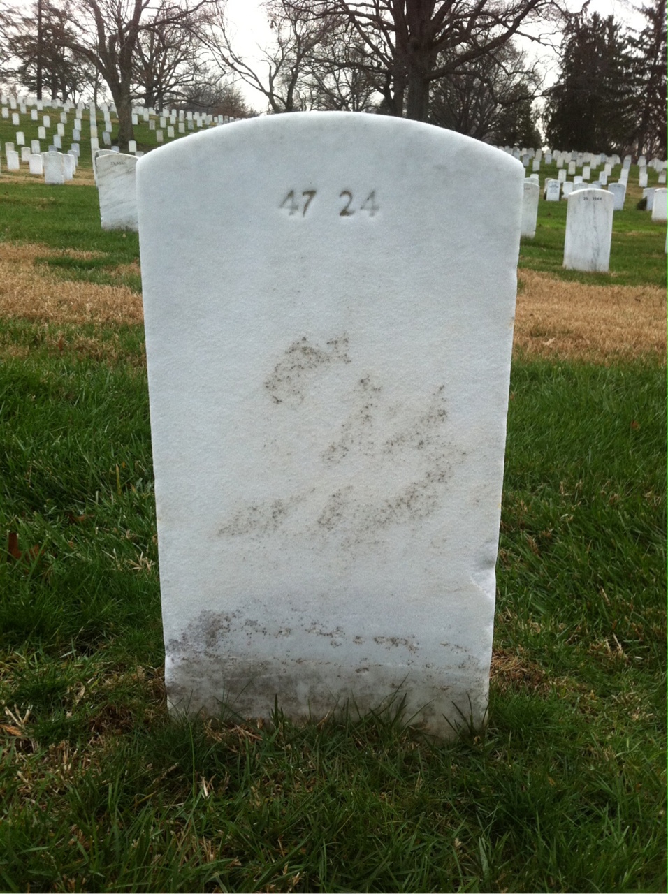 Back of headstone — Robert Moody