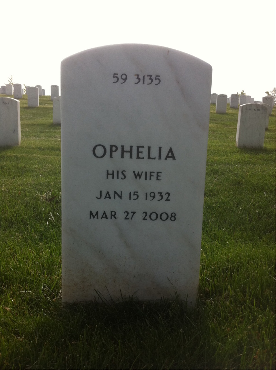 Back of headstone — Edward Stevens