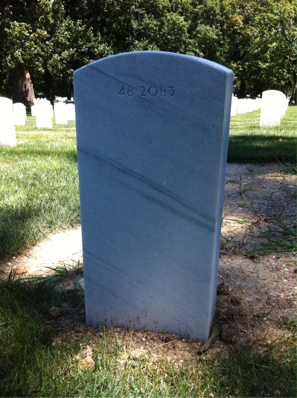 Back of headstone — Charles Jarvis