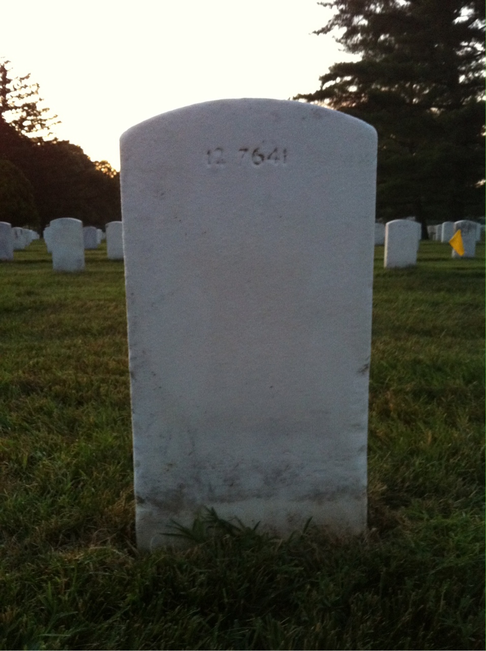 Back of headstone — John Cox