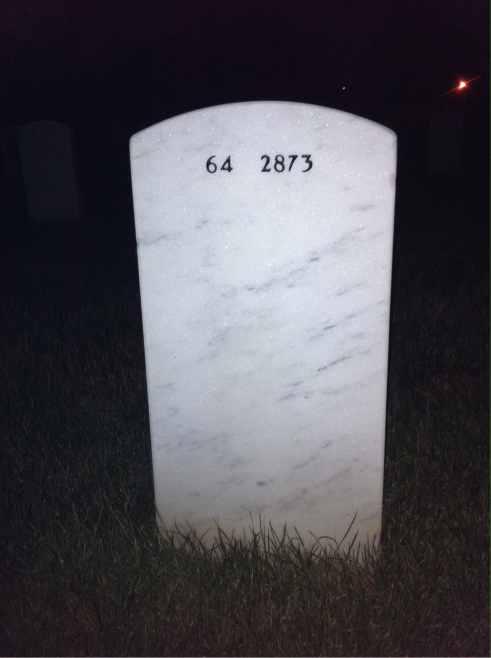 Back of headstone — Arnold Olsen