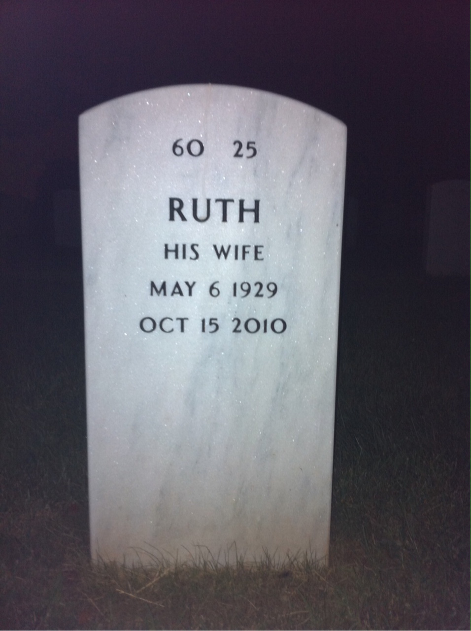 Back of headstone — James Trestain