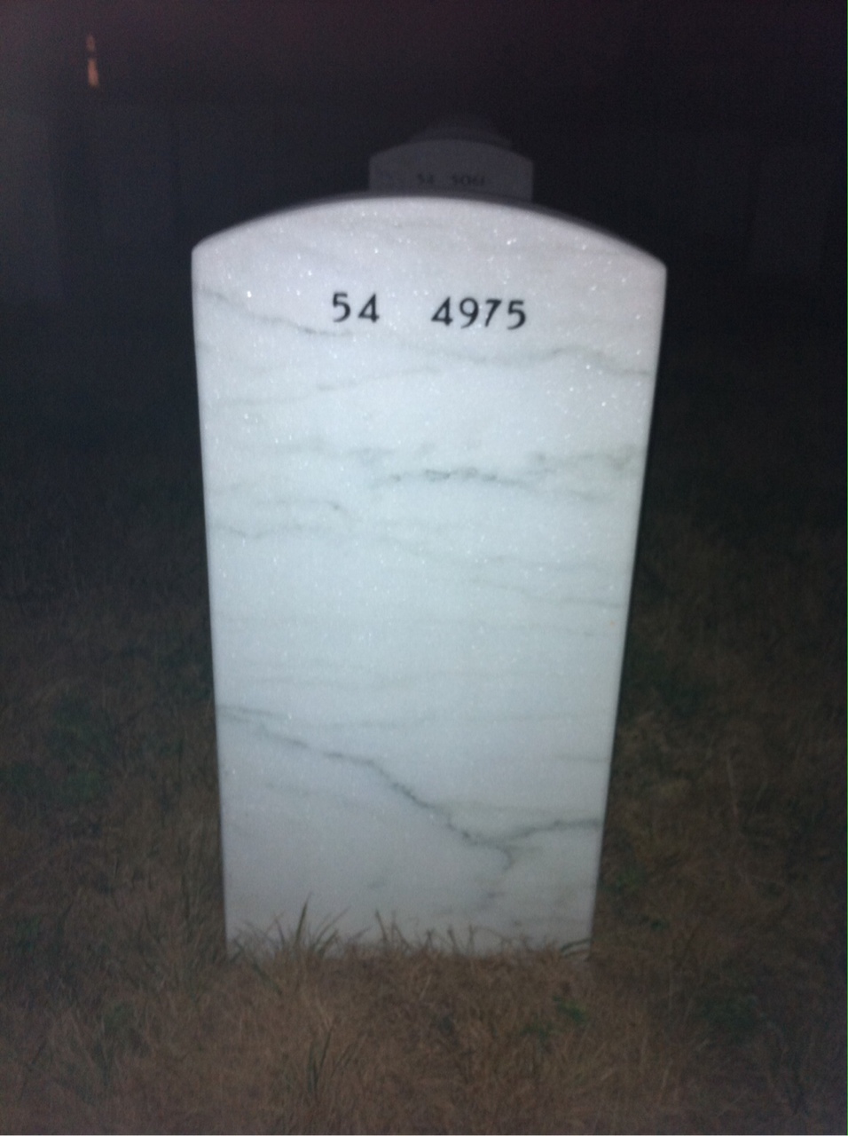 Back of headstone — Gary Hammond