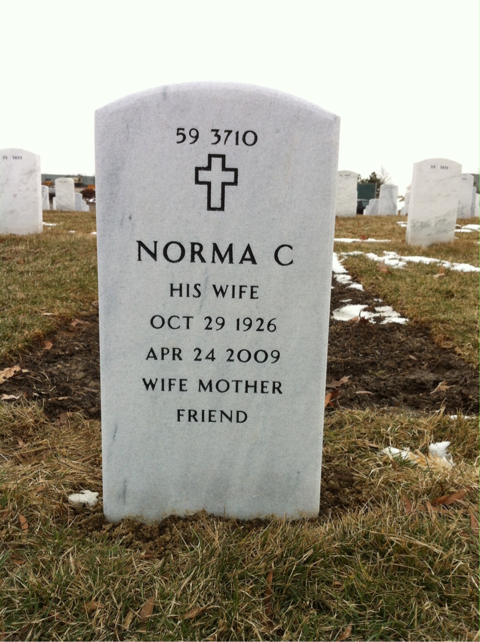 Back of headstone — Joseph Bell