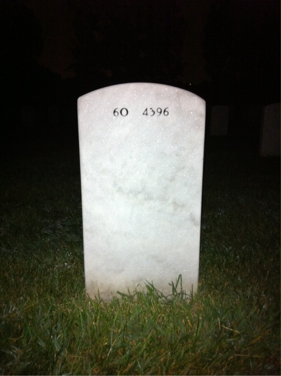 Back of headstone — Anthony Weeda