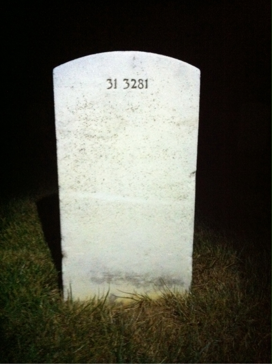 Back of headstone — James Cunningham