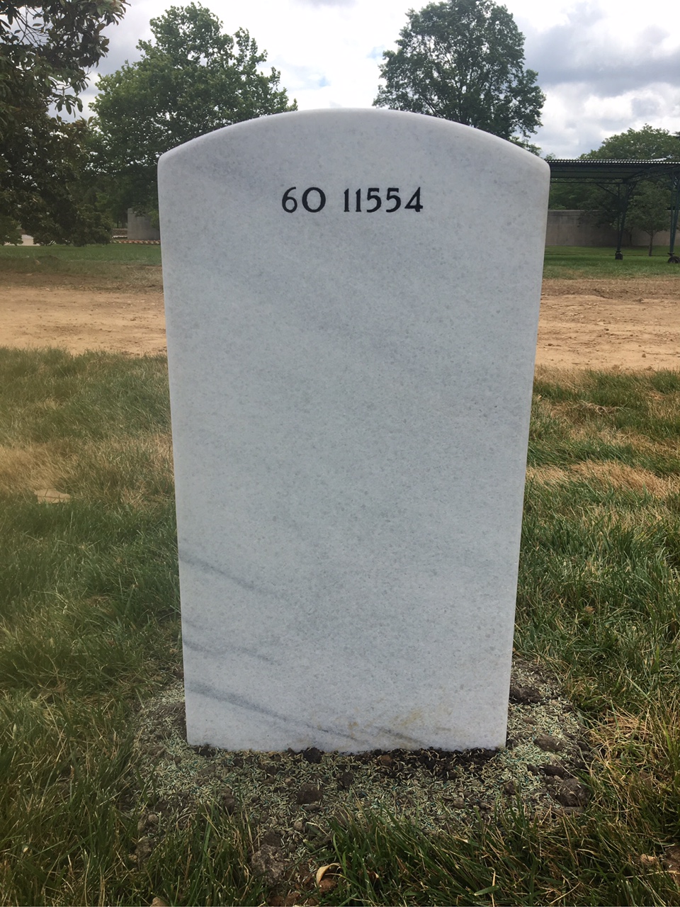 Back of headstone — William Stanley Hacker