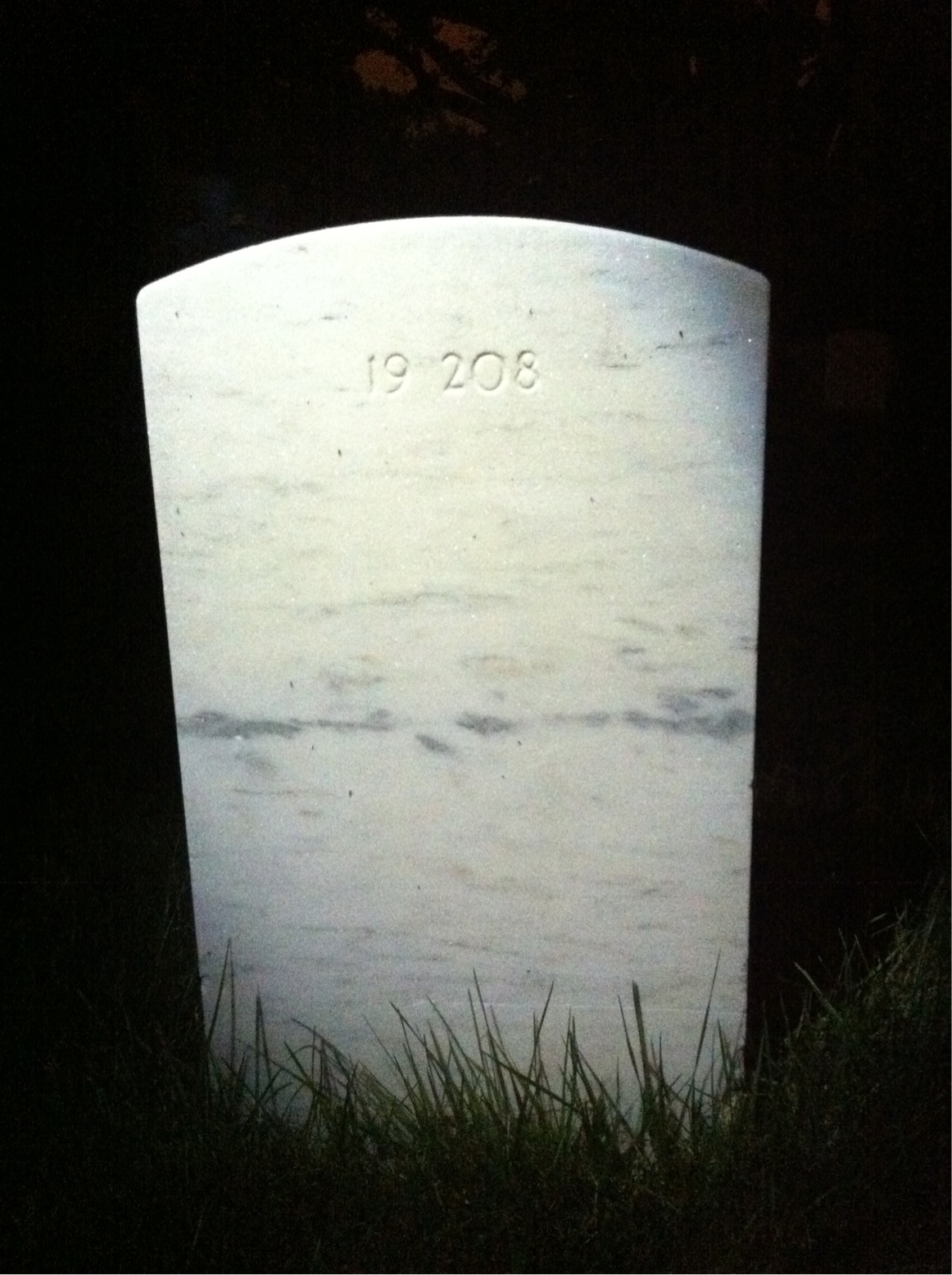 Back of headstone — Luther Murrell