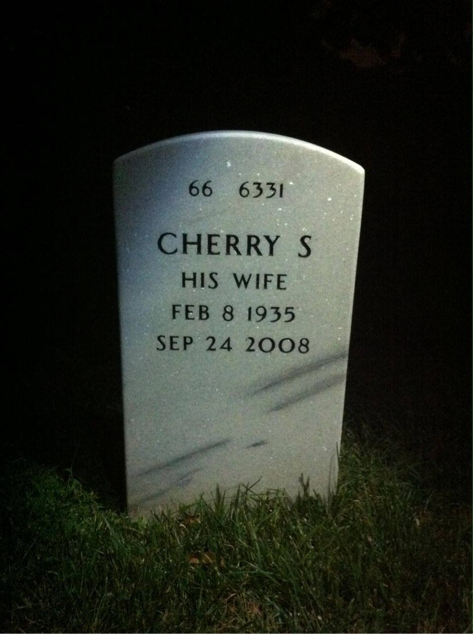 Back of headstone — Jesse Williams