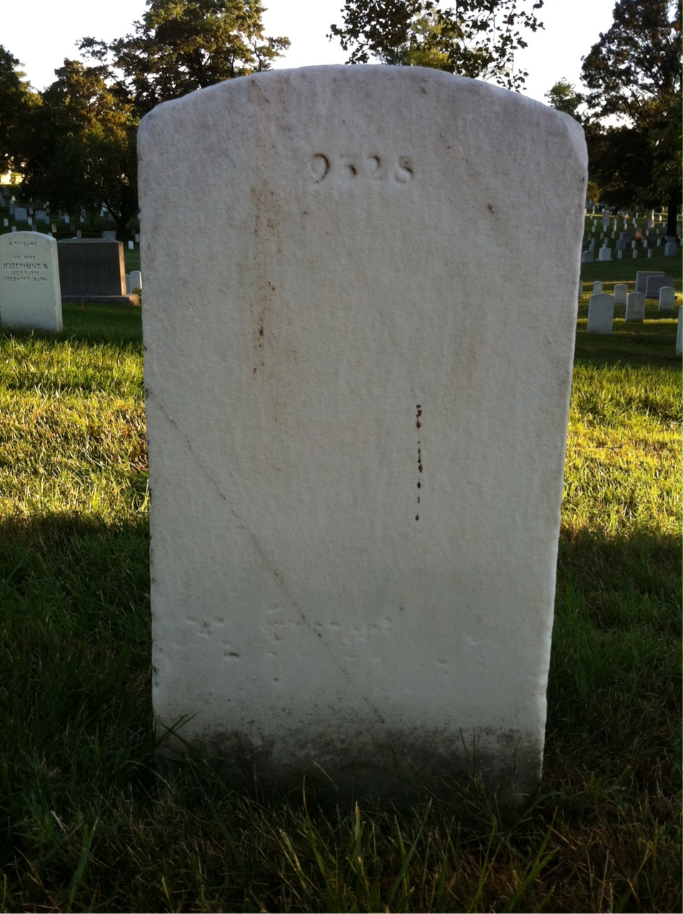 Back of headstone — William Miller
