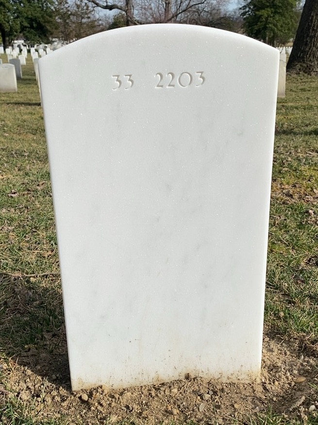 Back of headstone — Van Joseph Laviolette