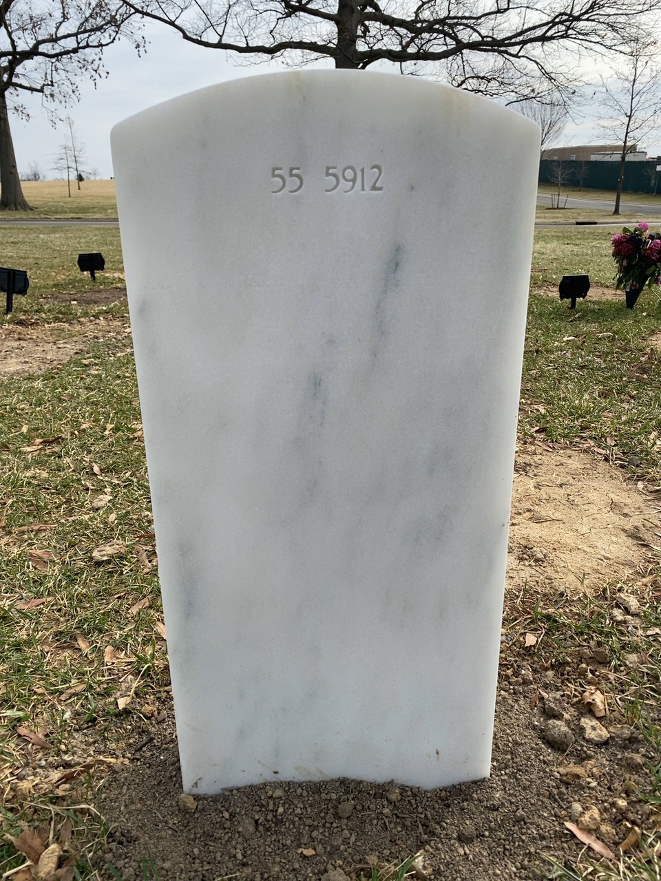 Back of headstone — Andrew Fredrick Snow