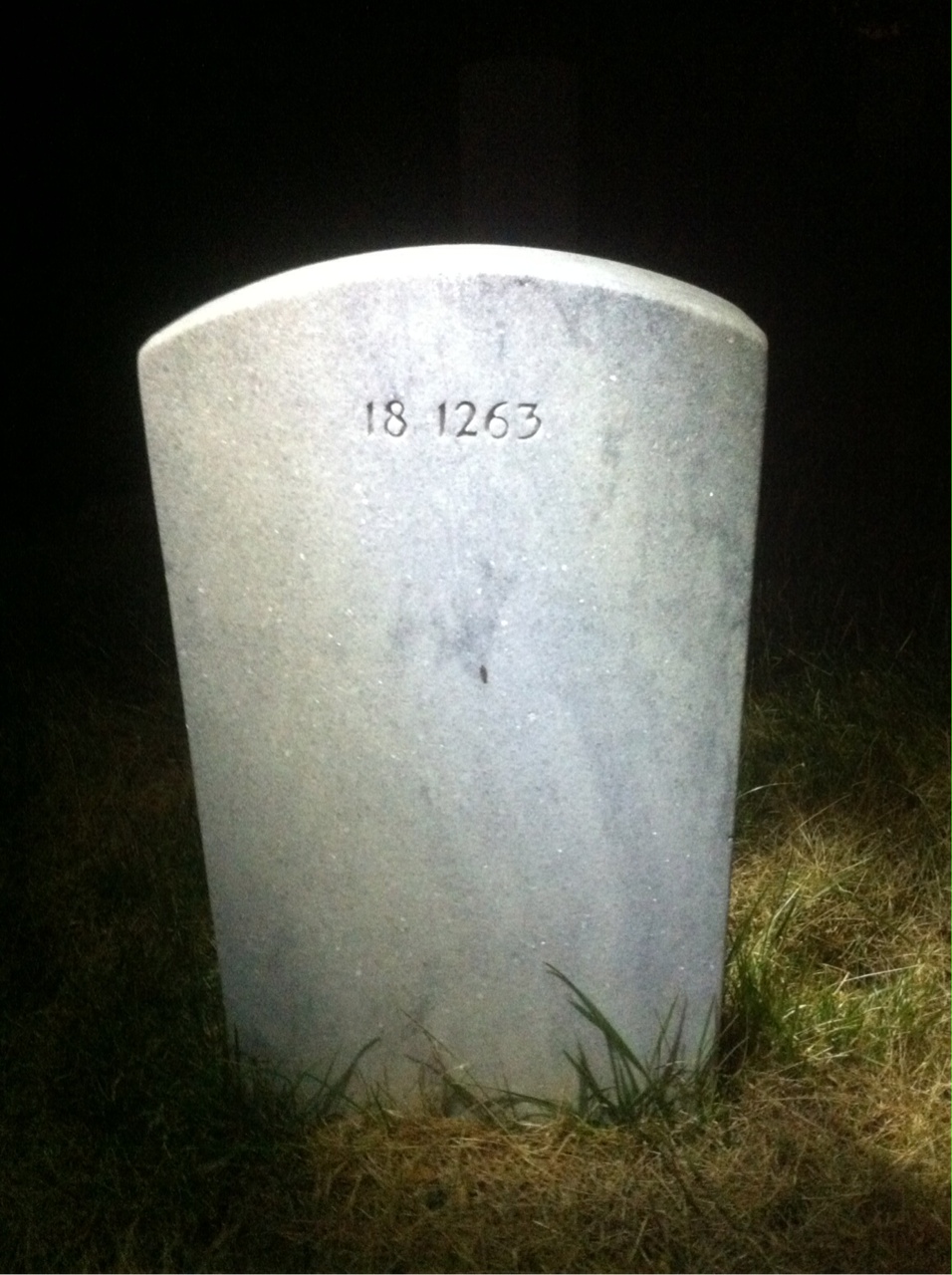 Back of headstone — Arthur Abraham
