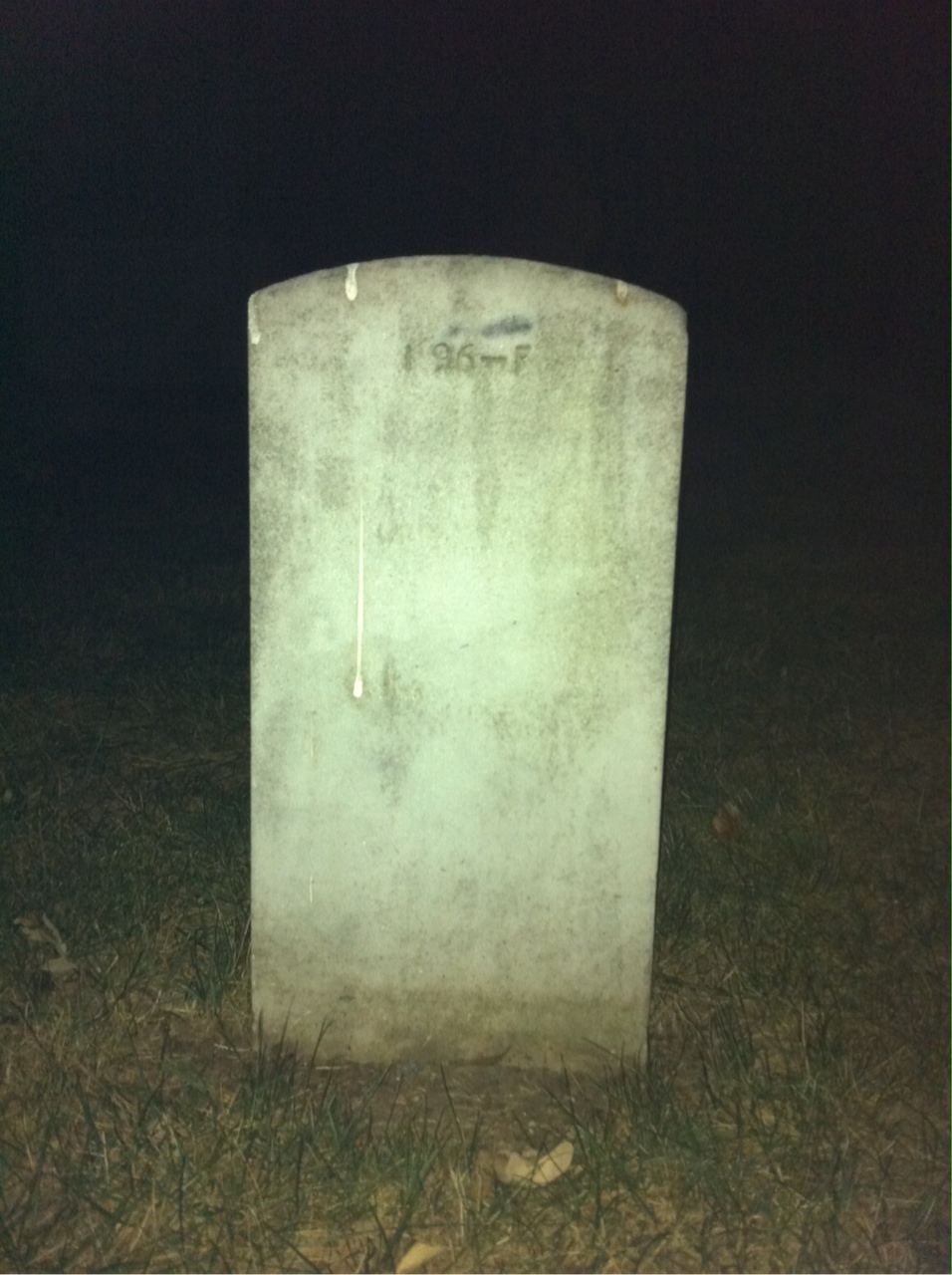 Back of headstone — William Harold Oakes