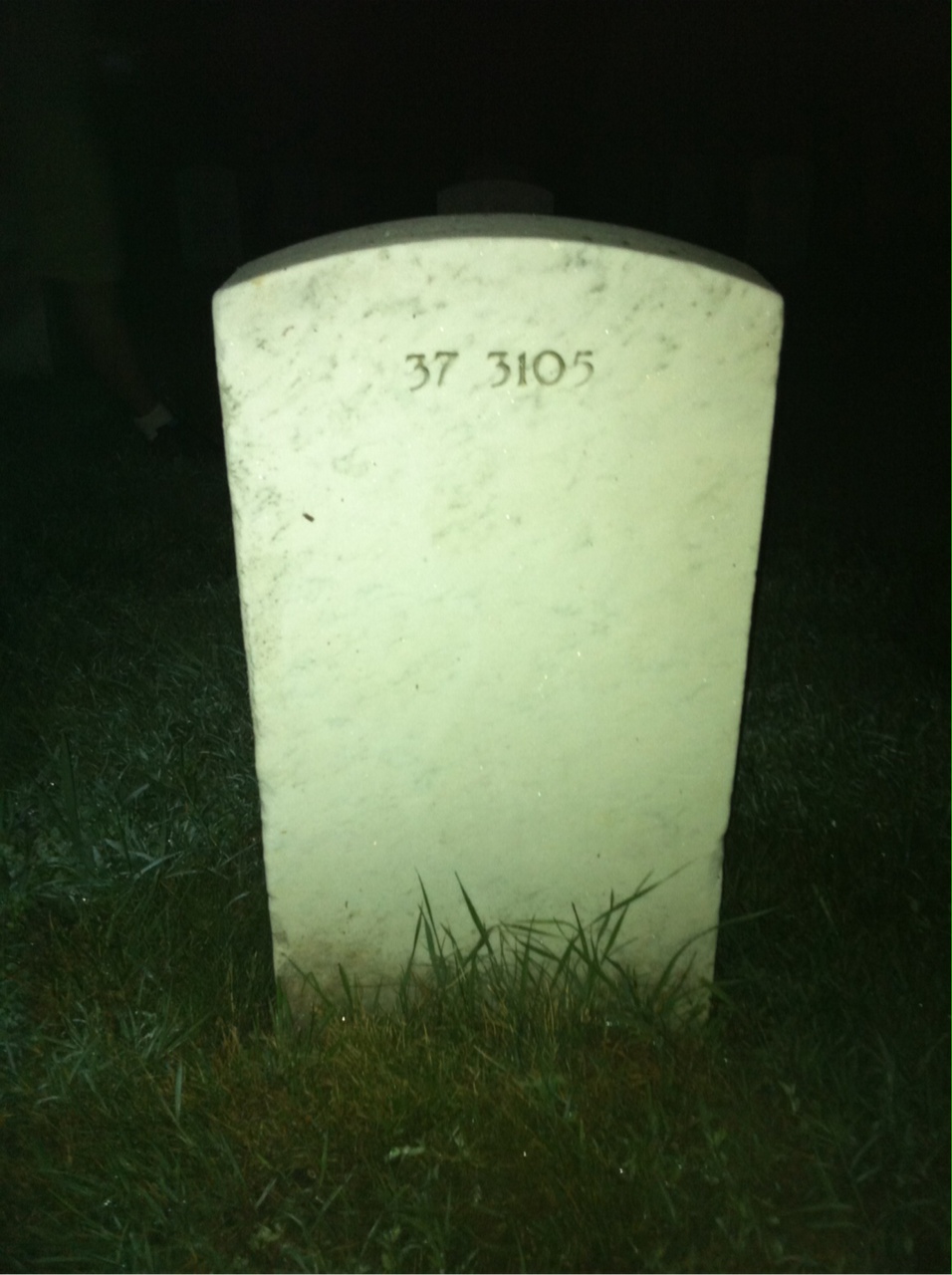 Back of headstone — Verl J Yoder