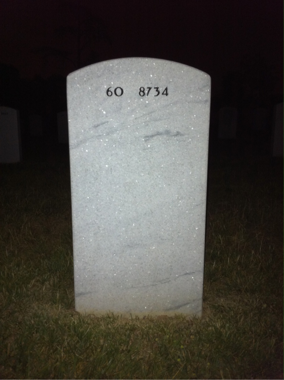Back of headstone — Collin Augustine