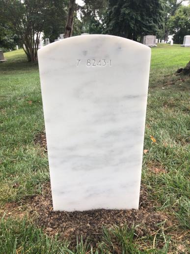 Back of headstone — James Myers