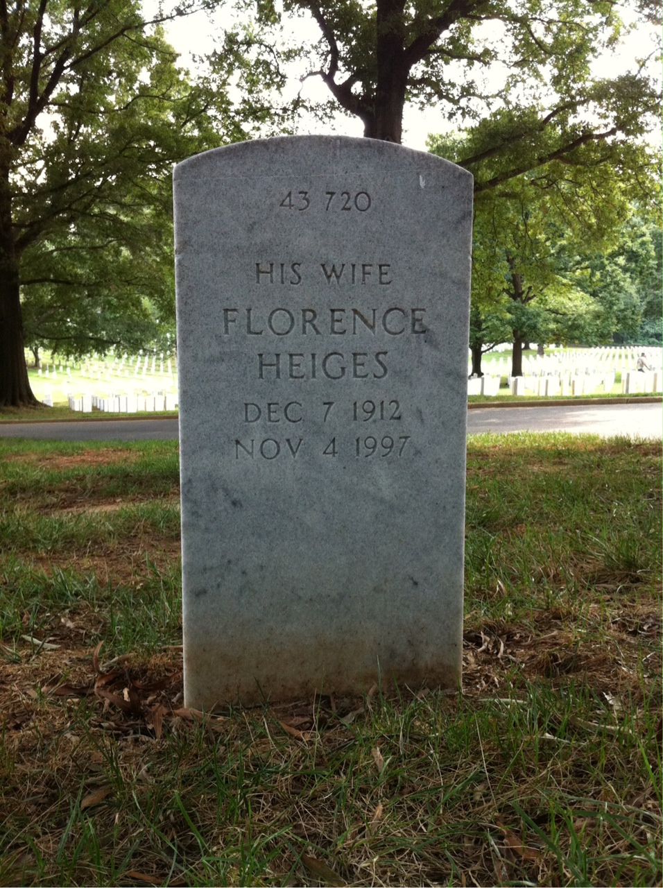 Back of headstone — Clair Aungst