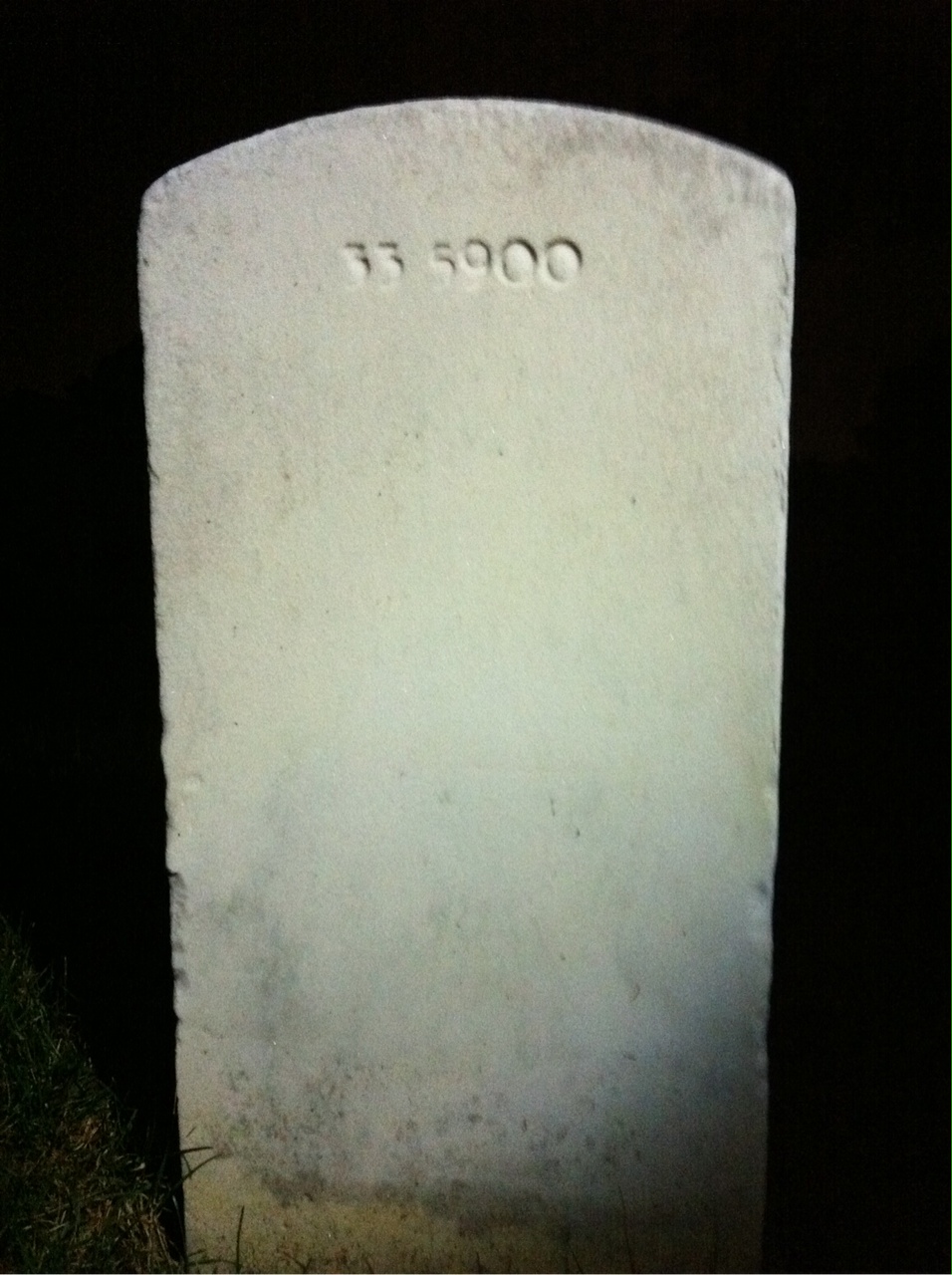 Back of headstone — Walter T Ross