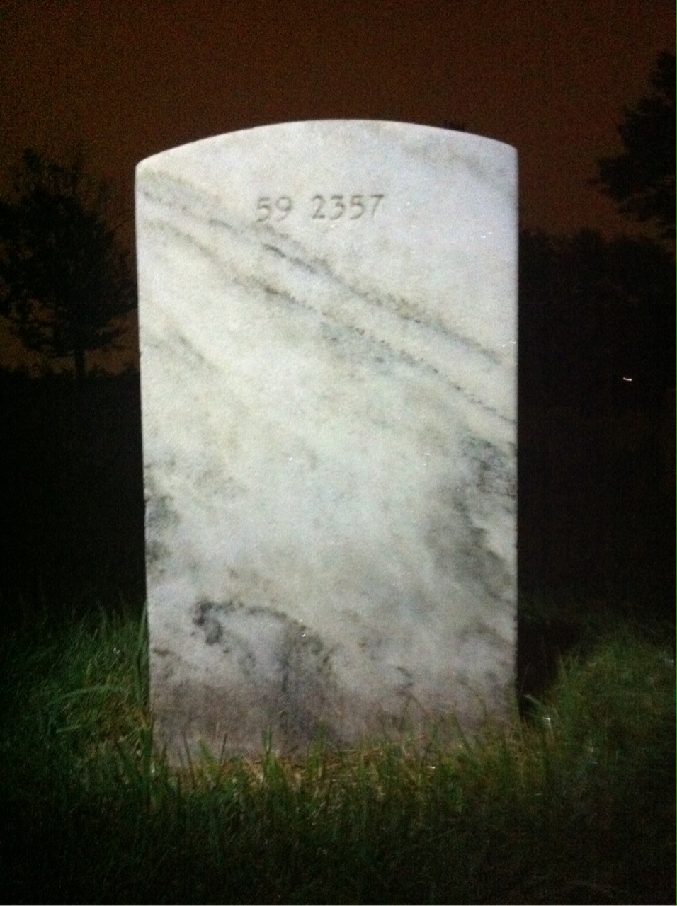 Back of headstone — Henry A Bruce