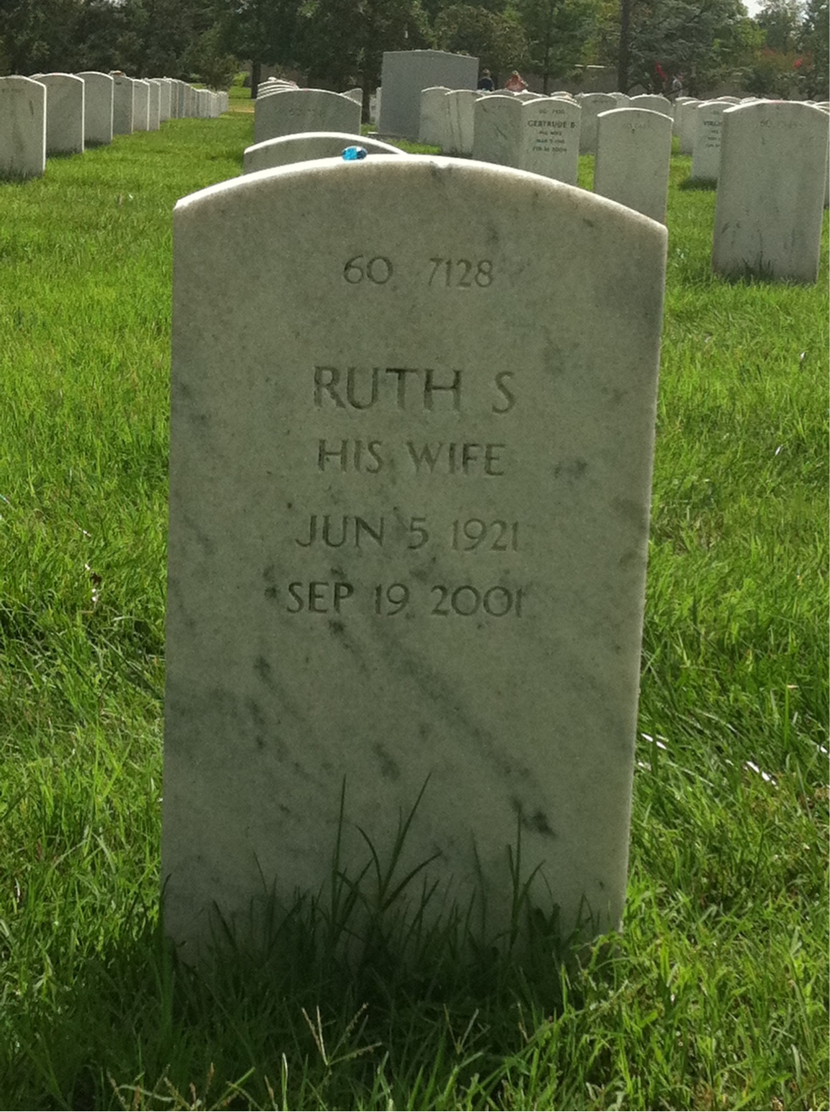 Back of headstone — Leo Collins