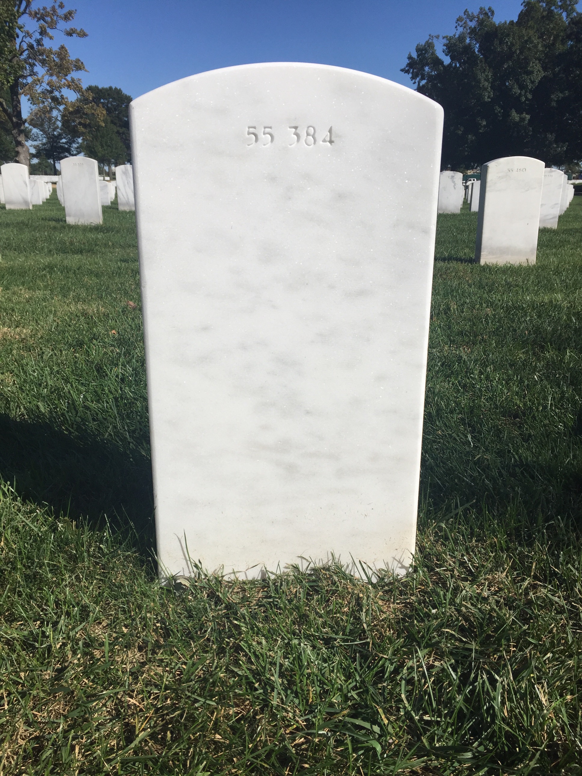 Back of headstone — David Baker