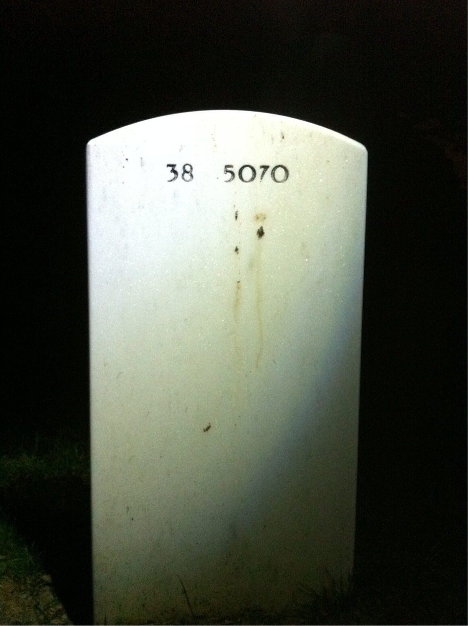 Back of headstone — Peter Thompson