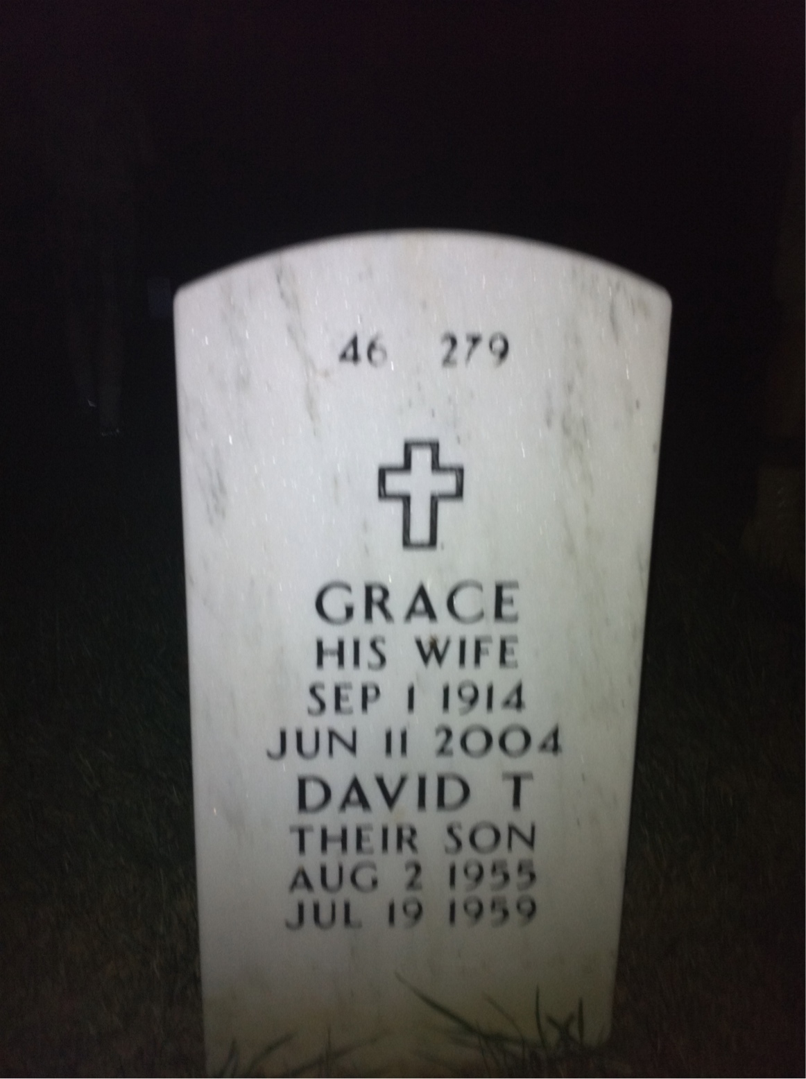 Back of headstone — David Mcknight
