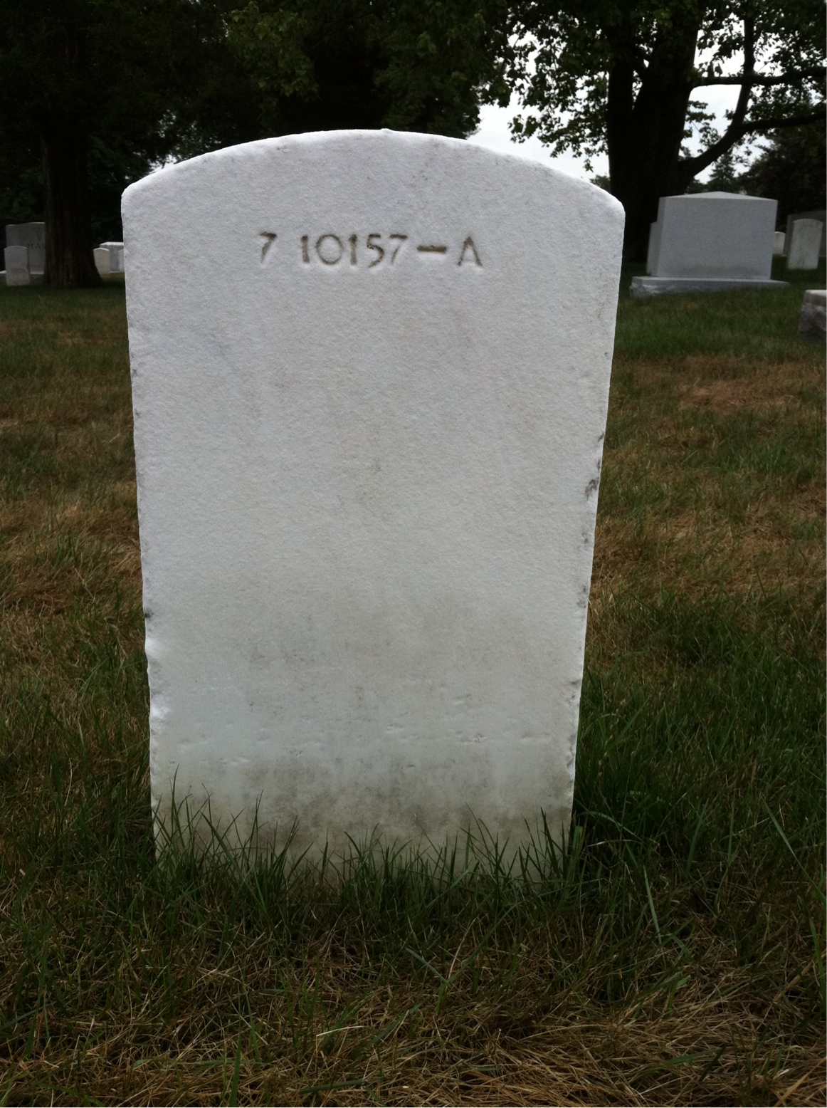 Back of headstone — Charles Moreland