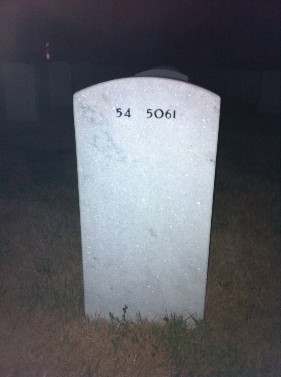 Back of headstone — Walter Shore