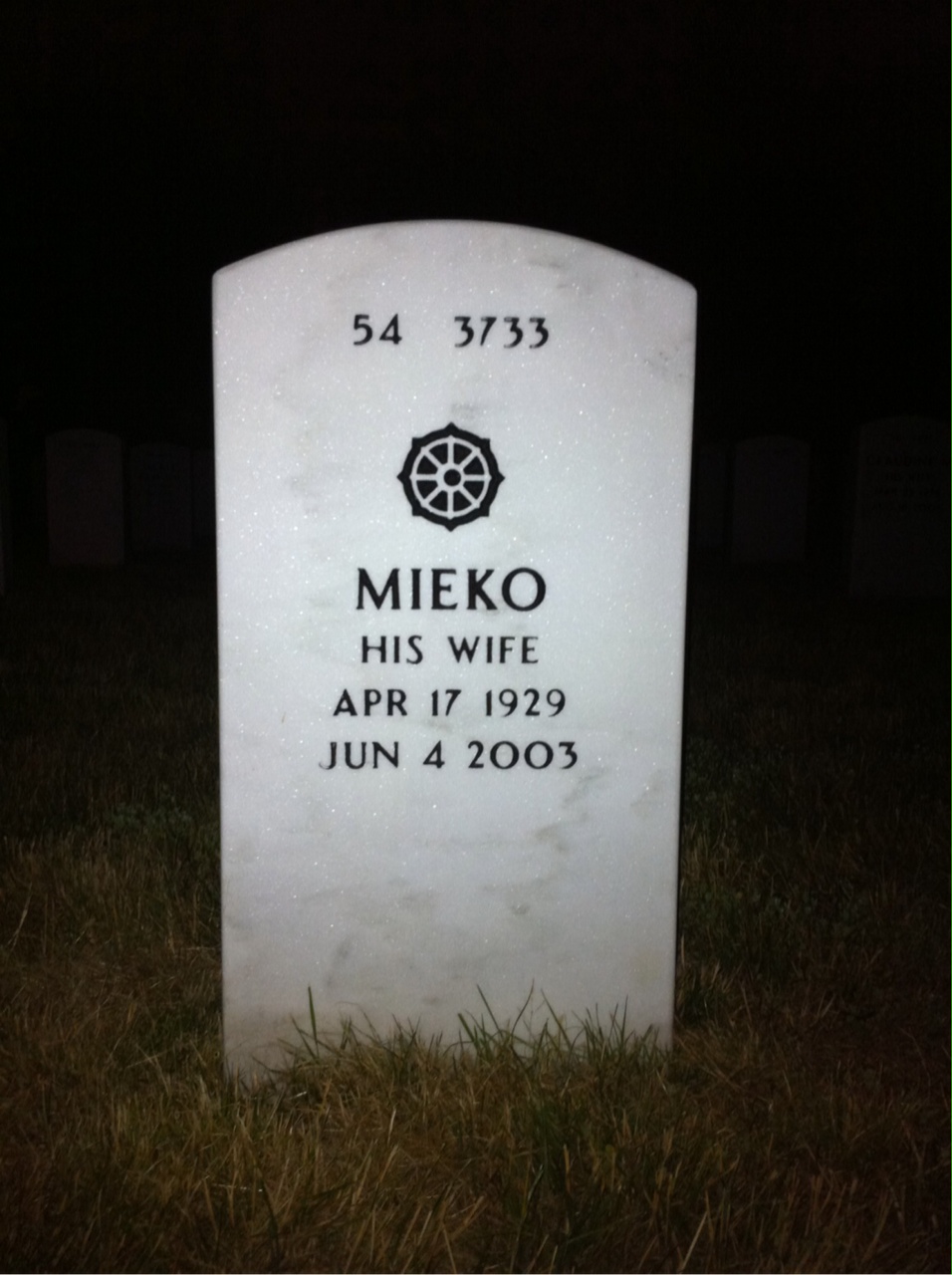 Back of headstone — Fredrick May