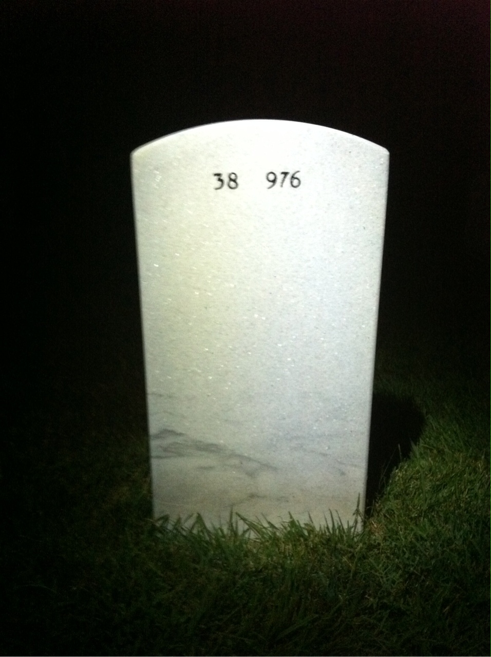 Back of headstone — Anna Rawlings