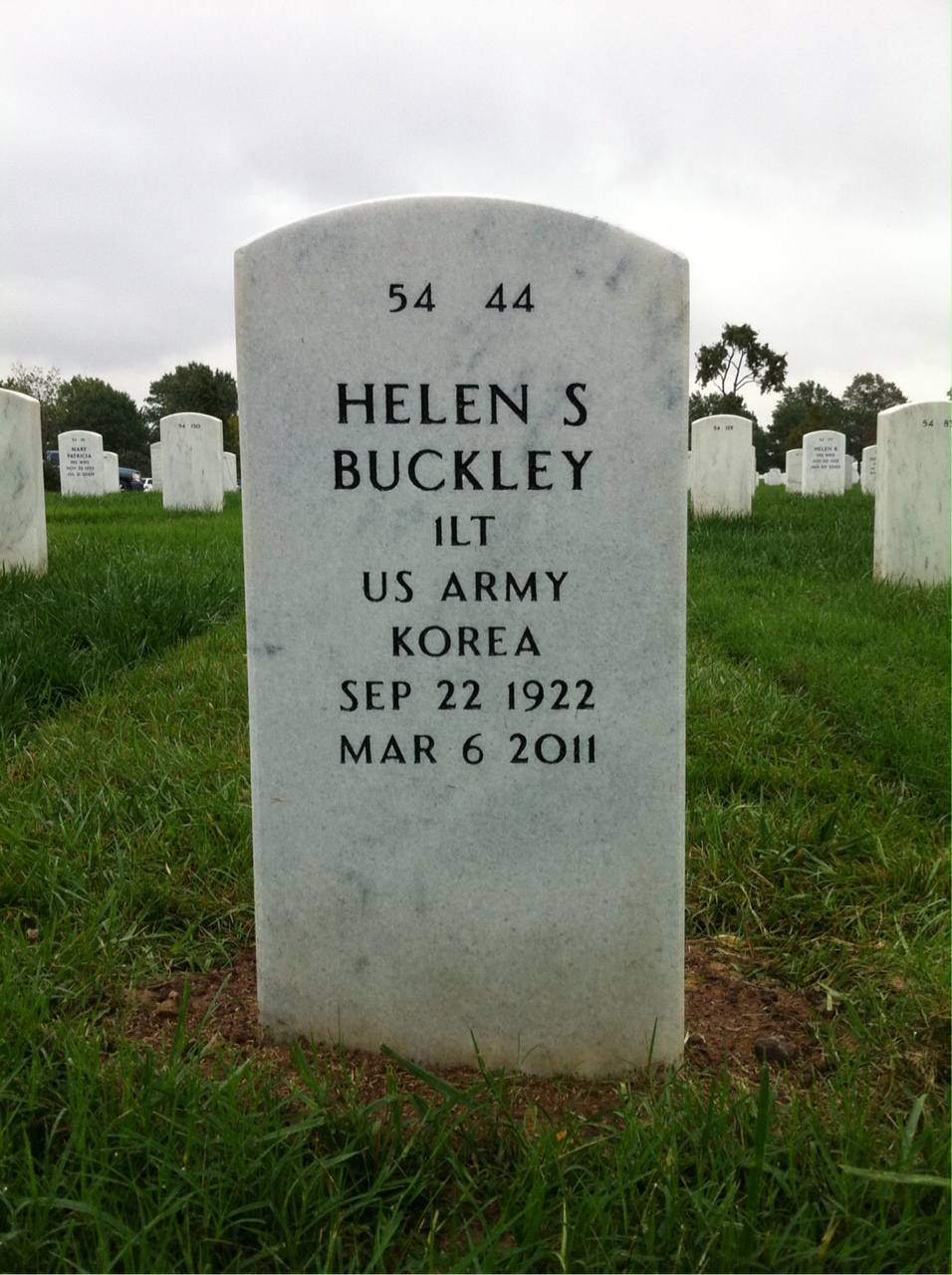 Back of headstone — John Buckley