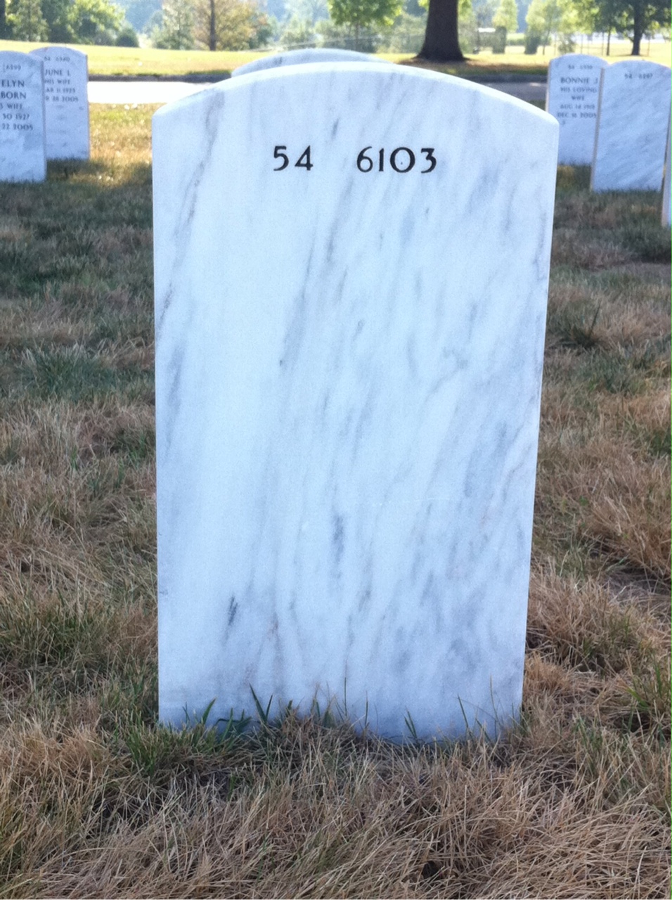 Back of headstone — William Howell